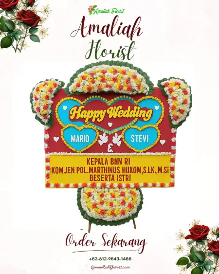 Papan Bunga Pernikahan Glagah